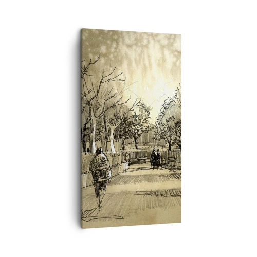 Impression sur toile - Image sur toile - Un moment arrêté avec une plume - 45x80 cm