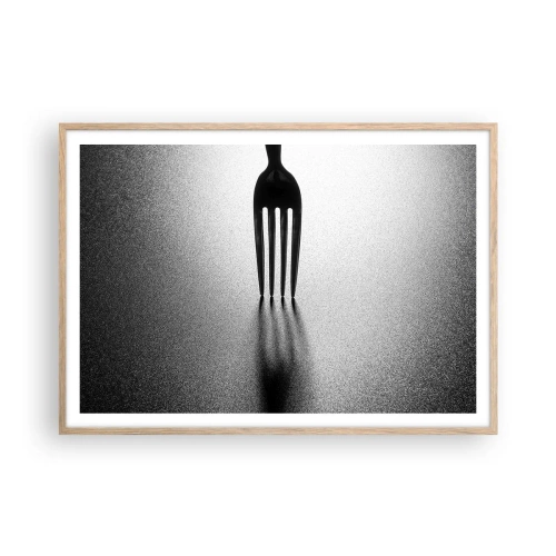 Affiche dans un chêne clair - Poster - Lumière et ombre - 100x70 cm