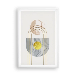 Affiche dans un cadre blanc - Poster - Clareté et brillance - 61x91 cm