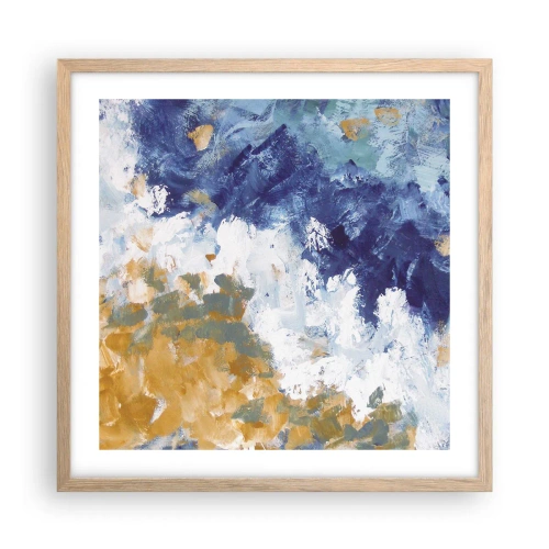 Affiche dans un chêne clair - Poster - Danse des éléments - 50x50 cm