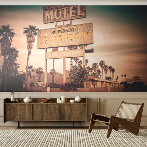 Papier Peint Photo Standard Eco - Ici, le temps s'est arrêté - Paysage, Architecture, Etats-Unis - 350x256 cm