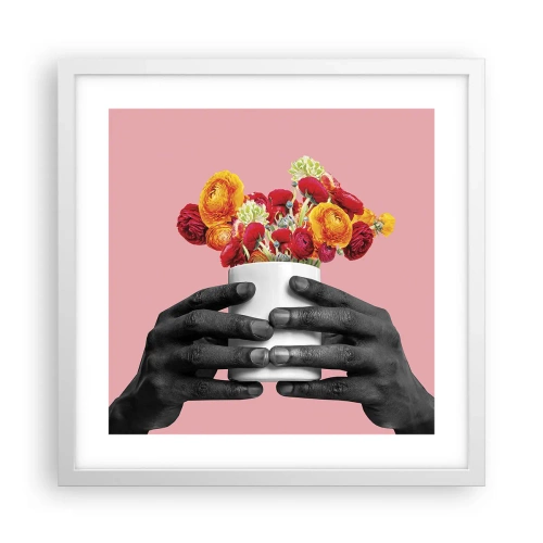 Affiche dans un cadre blanc - Poster - Apothéose de la vie - 40x40 cm