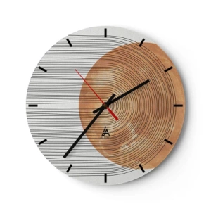 Horloge murale - Pendule murale - Composition solaire - 40x40 cm