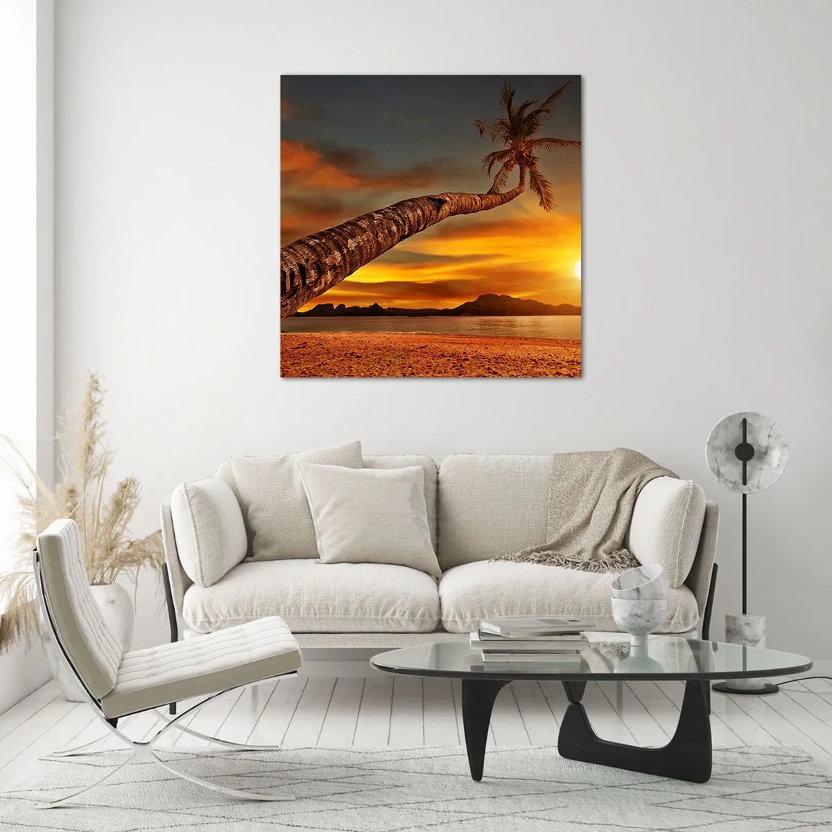 Impression sur verre - Image sur verre - Vacances exotiques, aventure caribéenne - 70x70 cm