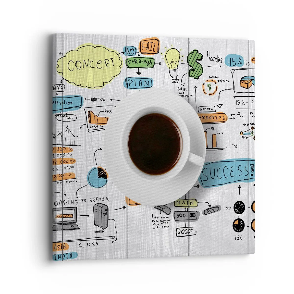 Impression sur toile - Image sur toile - Il est temps de faire une pause - 40x40 cm