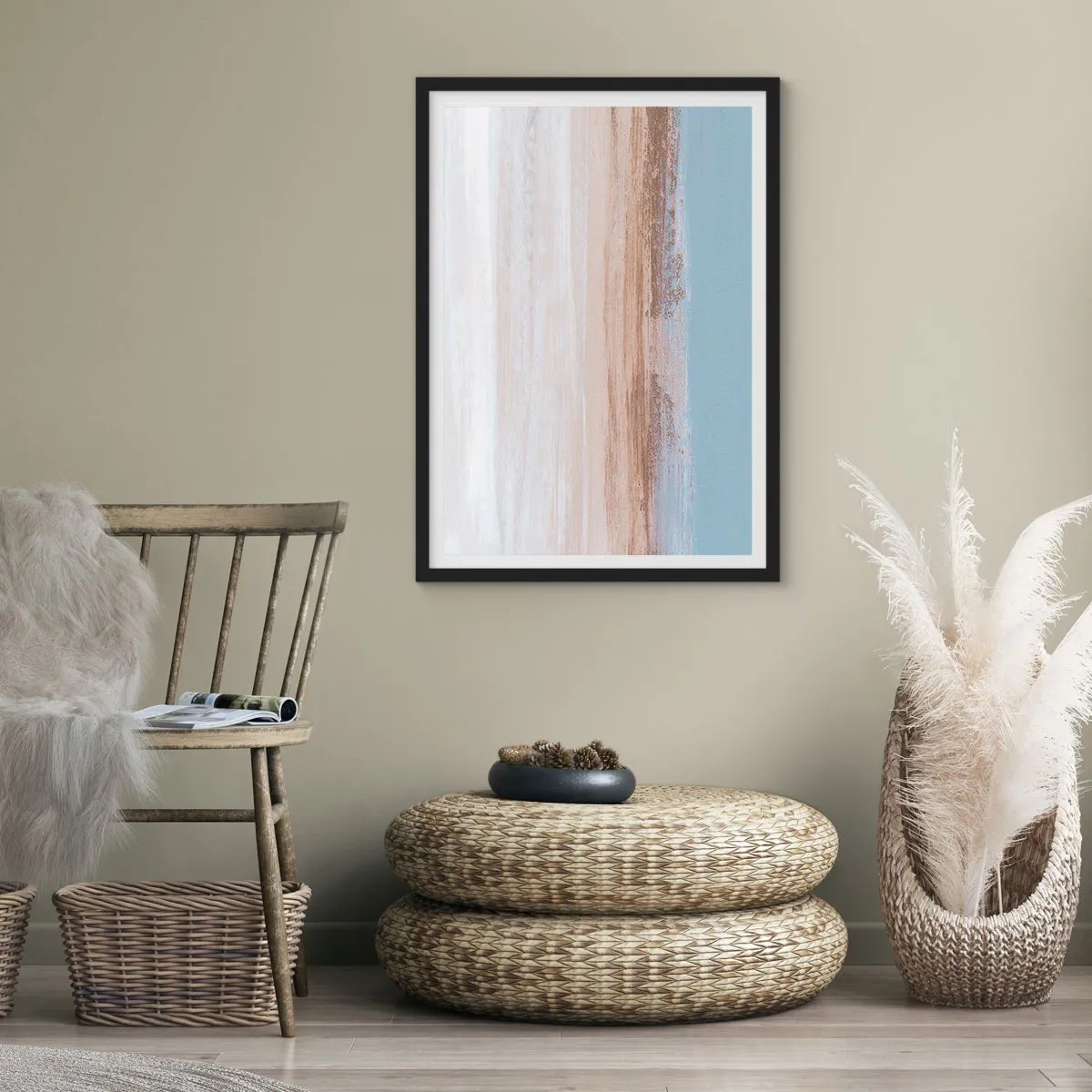 Affiche dans un cadre noir - Poster - Paysage ambigu - 70x100 cm