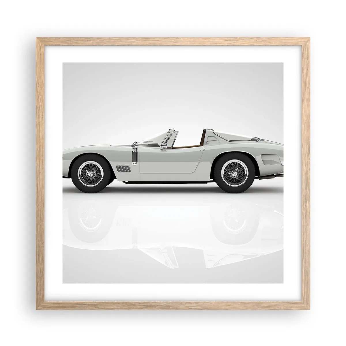 Affiche dans un chêne clair - Poster - Promesse de plaisir - 50x50 cm