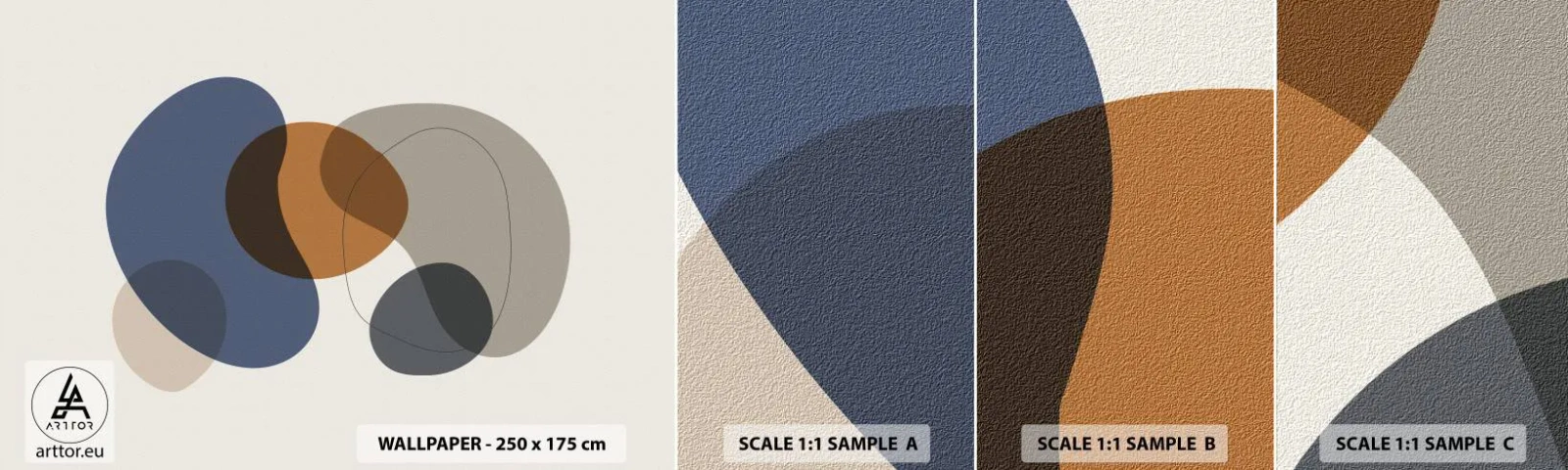 Échantillon De Papier Peint Standard Eco - Gouttes de couleur - Abstraction, Morceau, Graphique - 100x30 cm