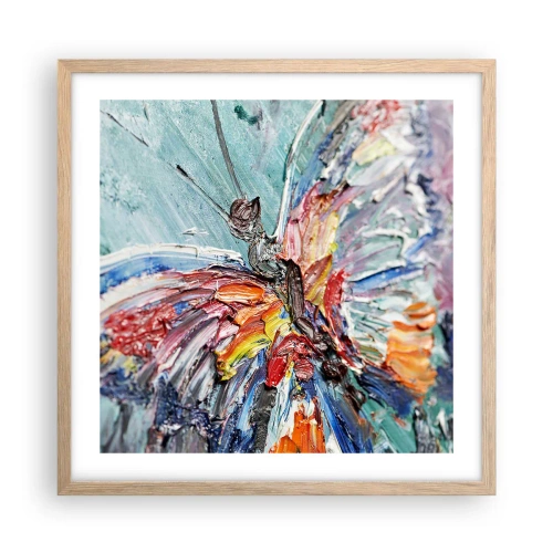 Affiche dans un chêne clair - Poster - Peint par nature - 50x50 cm