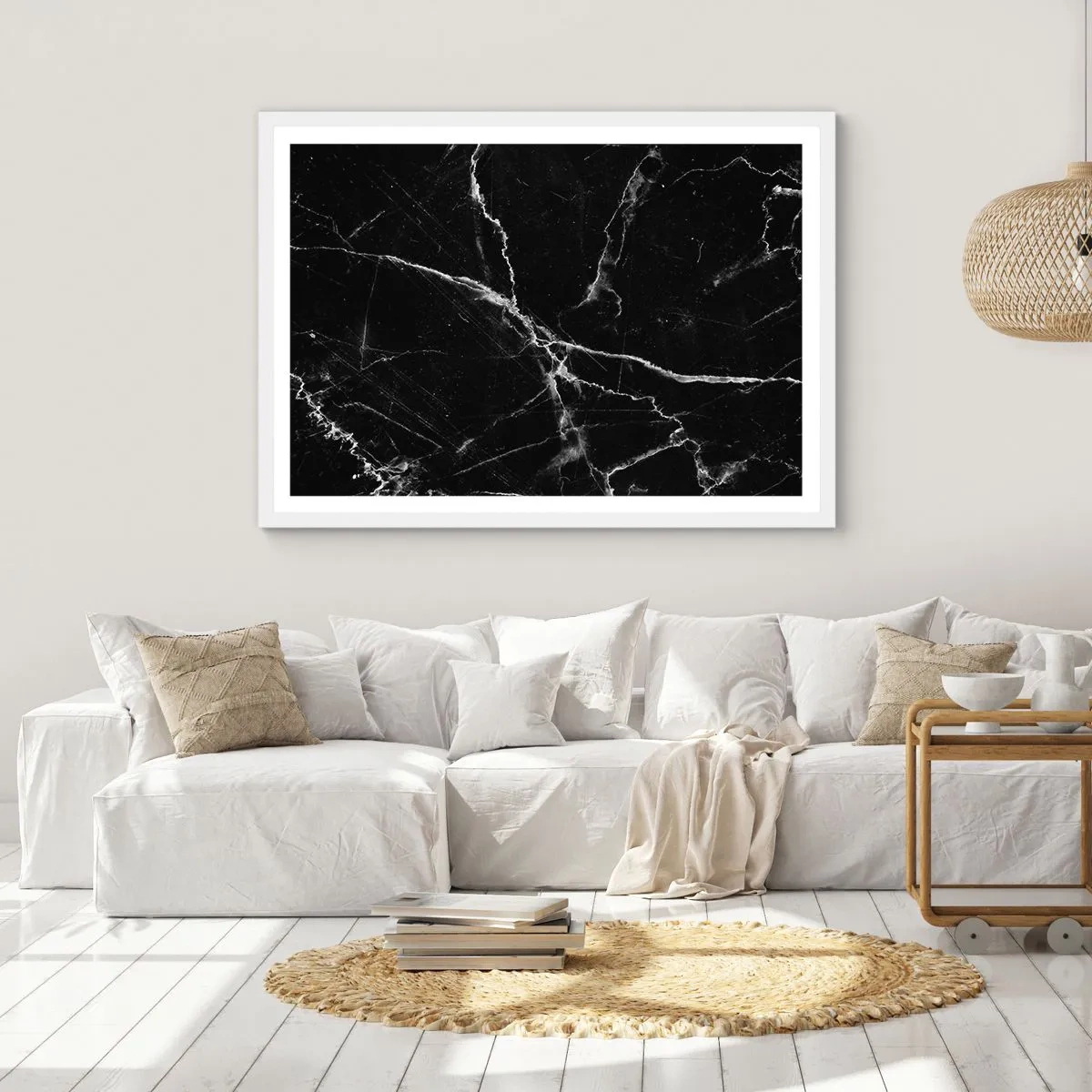 Affiche dans un cadre blanc - Poster - La vie secrète de la pierre - 40x30 cm