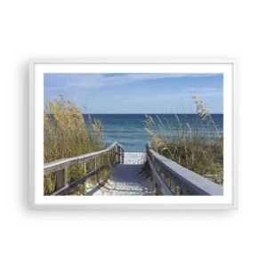 Affiche dans un cadre blanc - Poster - Au soleil, sous le vent - 70x50 cm