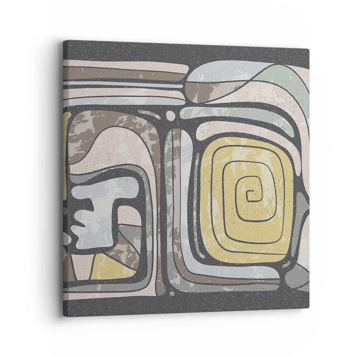 Impression sur toile - Image sur toile - L'abstraction dans l'esprit précolombien - 30x30 cm