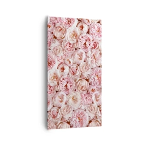 Impression sur toile - Image sur toile - Un lit de roses - 65x120 cm