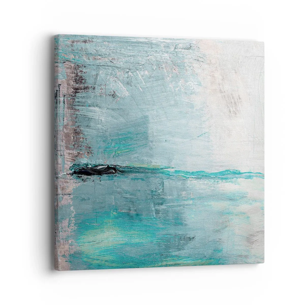Impression sur toile - Image sur toile - Horizontalement en bleu - 40x40 cm