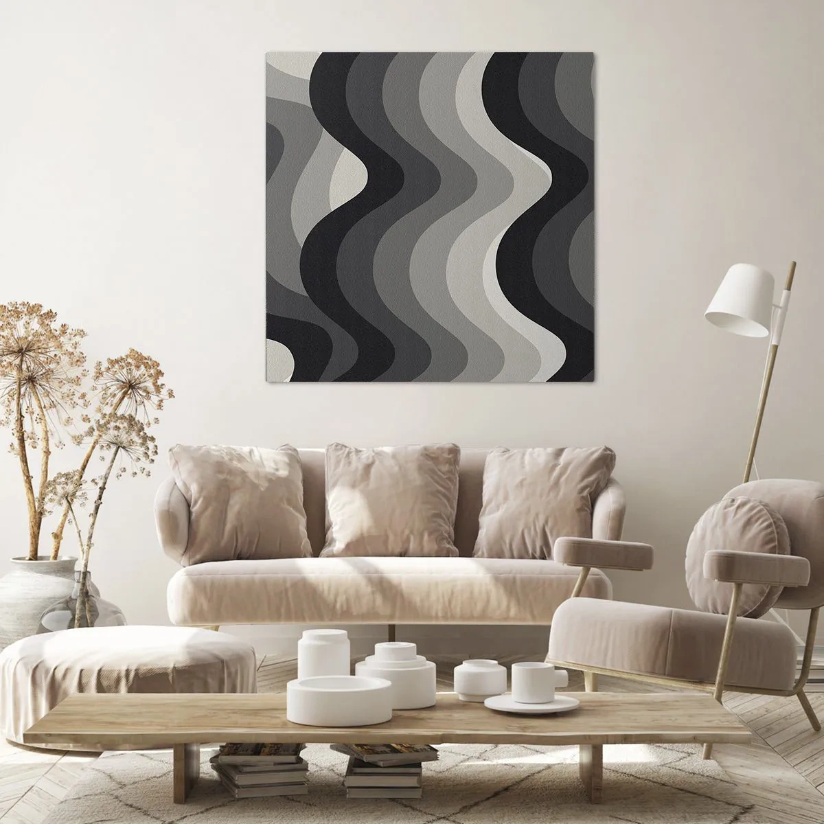 Impression sur toile - Image sur toile - Vague après vague - 40x40 cm