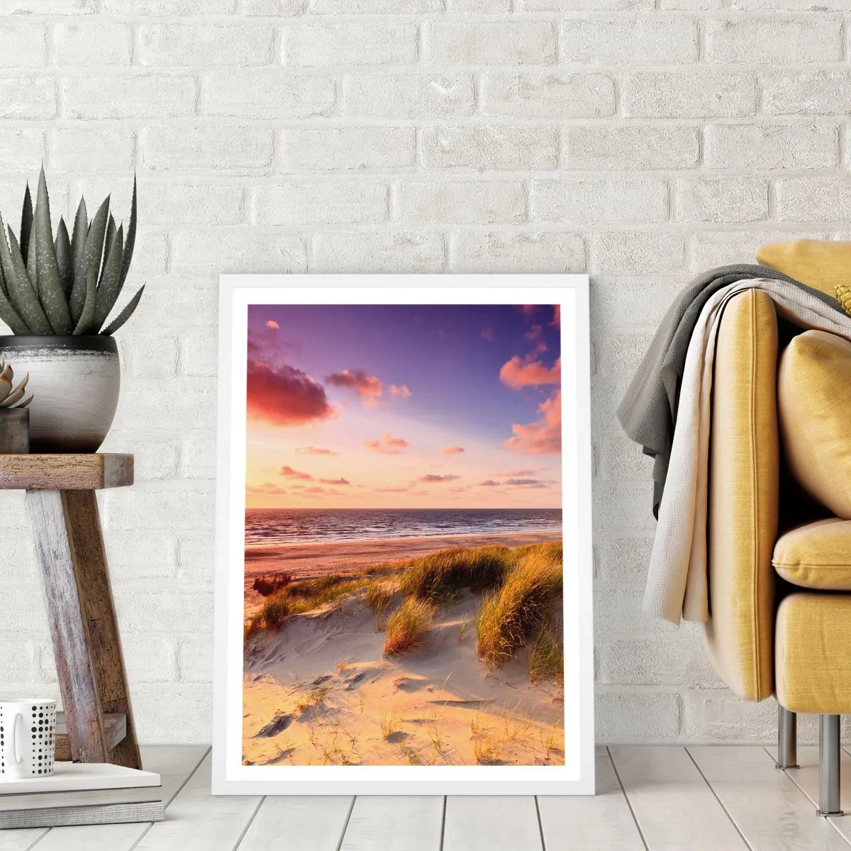 Affiche dans un cadre blanc - Poster - L'air sent déjà l'été - 70x100 cm