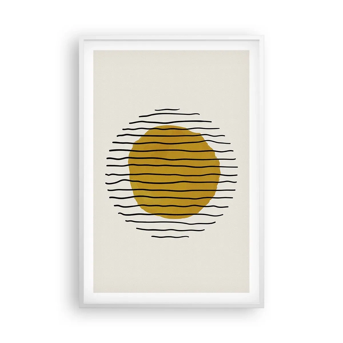 Affiche dans un cadre blanc - Poster - Abstraction tremblante de chaleur - 61x91 cm