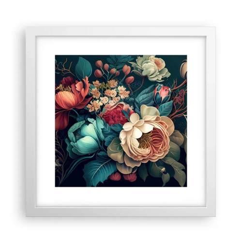 Affiche dans un cadre blanc - Poster - le charme du 19ème siècle - 30x30 cm