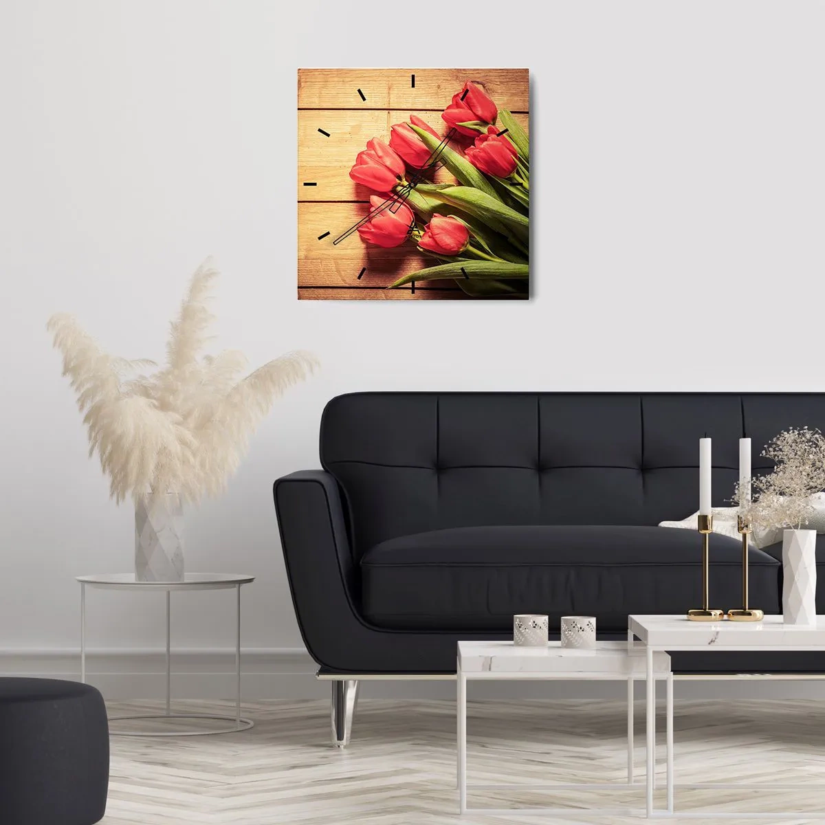 Horloge murale - Pendule murale - Défi du printemps - 40x40 cm