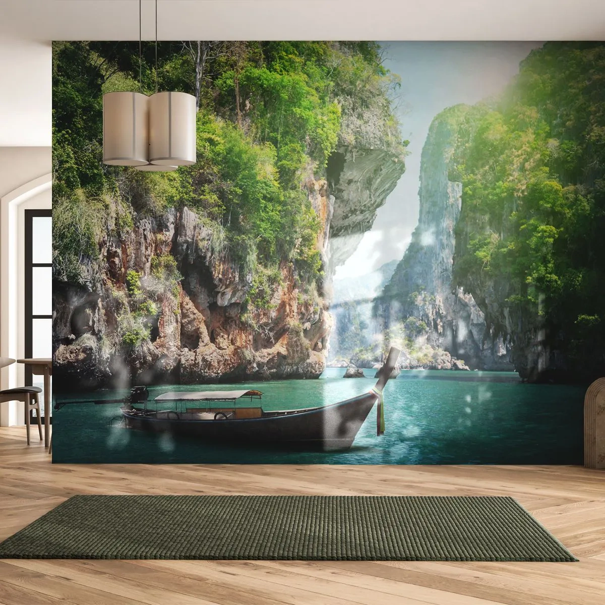 Papier Peint Photo Premium Canvas - Une invitation à un voyage exotique - Paysage, Thaïlande, Mer - 250x175 cm