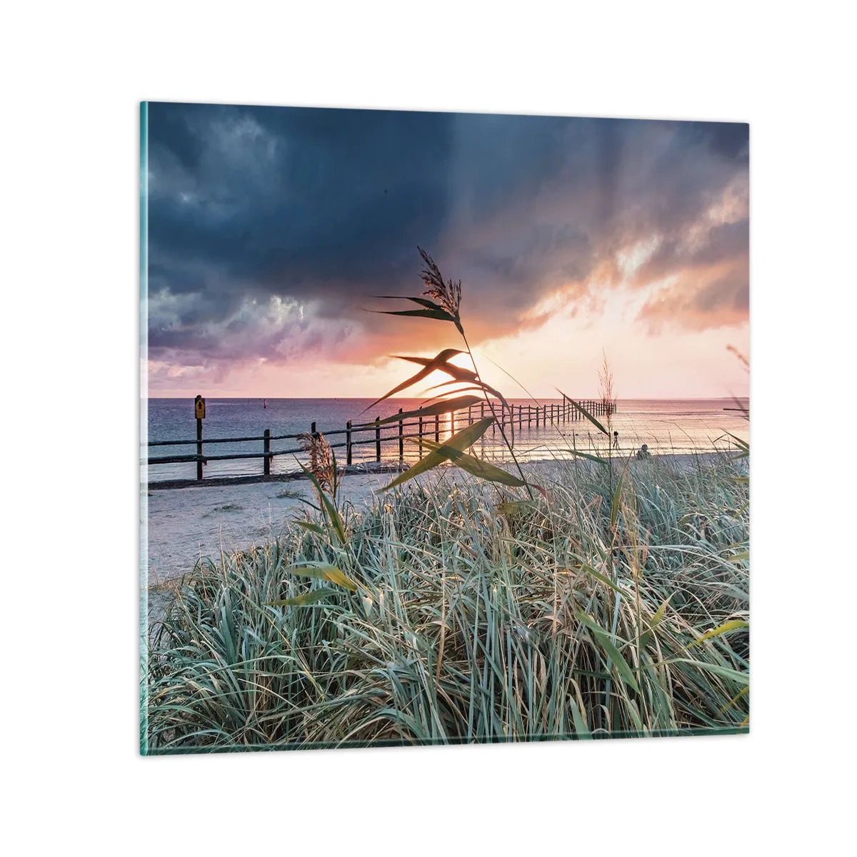 Impression sur verre - Image sur verre - Ça ne passe pas avec le vent - 30x30 cm