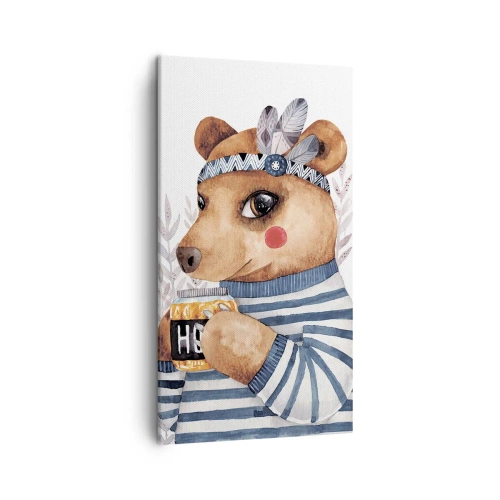 Impression sur toile - Image sur toile - Un nounours trop mignon - 45x80 cm