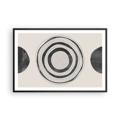 Affiche dans un cadre noir - Poster - Ce qui est important c'est ce qu'il y a entre les deux - 91x61 cm