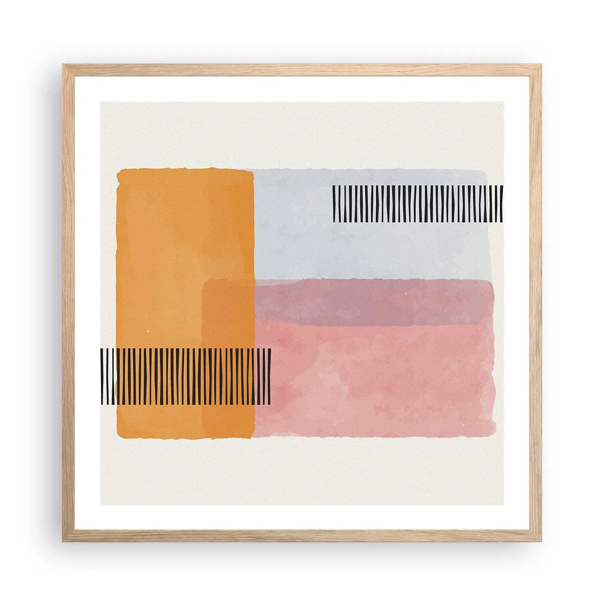 Affiche dans un chêne clair - Poster - D'un coin à l'autre - 60x60 cm