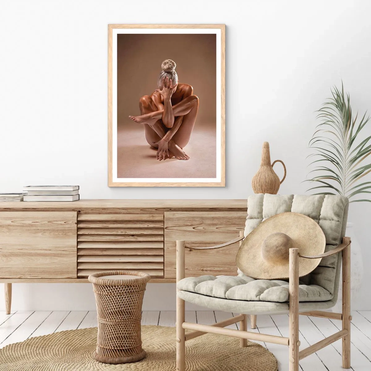 Affiche dans un chêne clair - Poster - Unité du corps et de l'âme - 70x100 cm