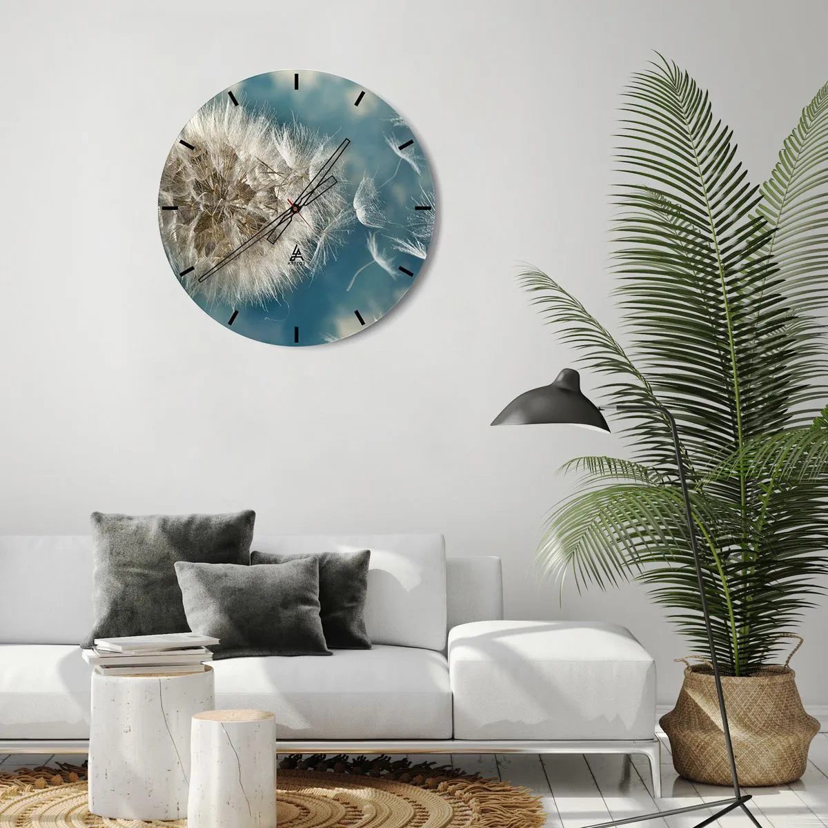 Horloge murale - Pendule murale - souffle d'ange - 40x40 cm