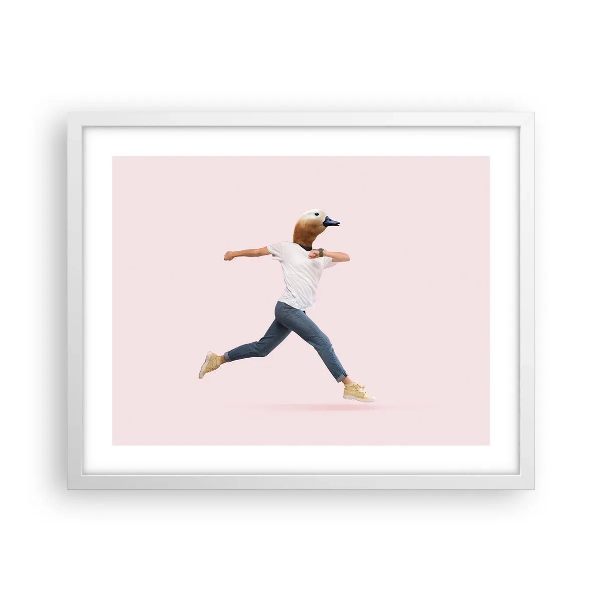 Affiche dans un cadre blanc - Poster - Une pincée d'absurdité - 50x40 cm