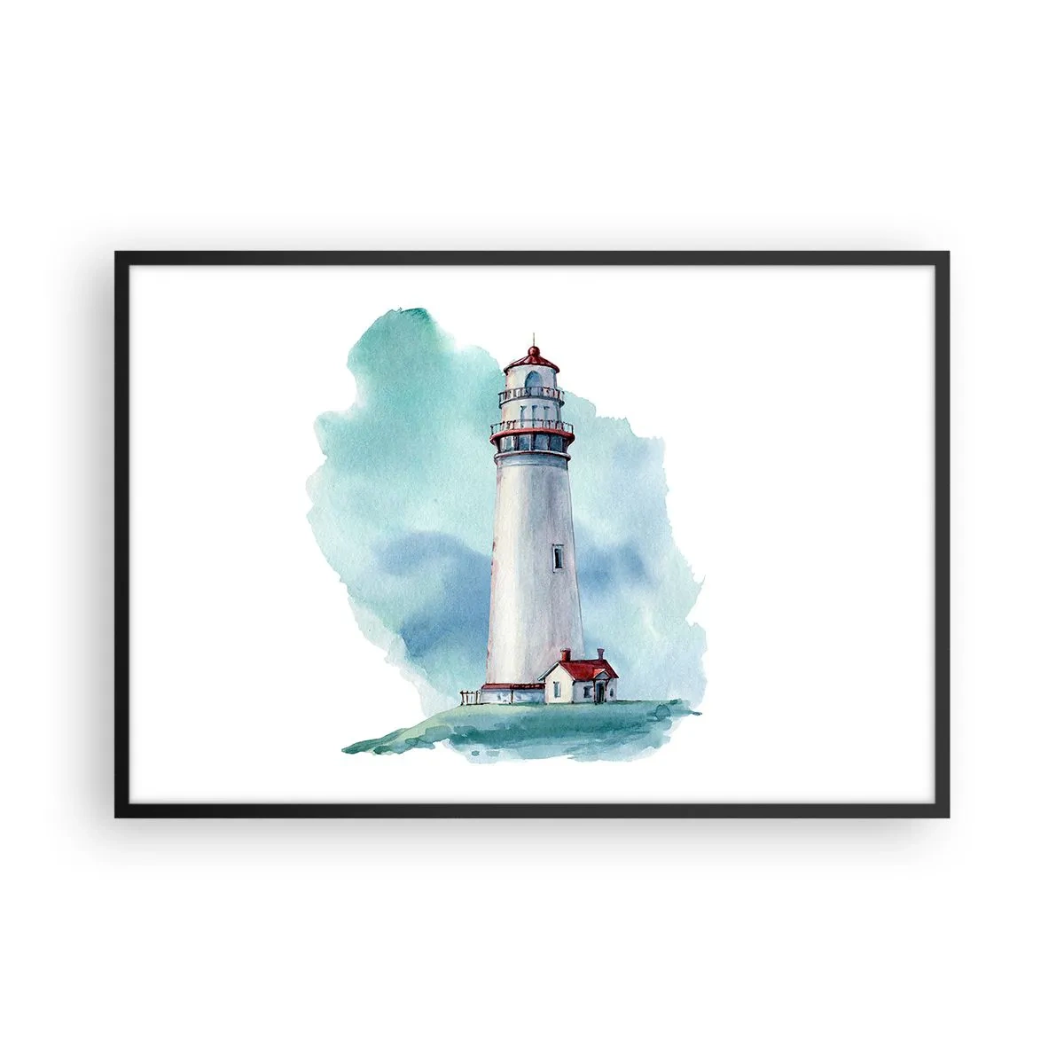 Affiche dans un cadre noir - Poster - La douce sœur du bleu - 91x61 cm