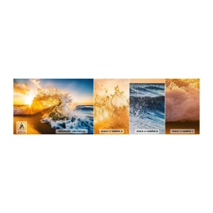 Échantillon De Papier Peint Standard Eco - S'amuser dans le sable - Vague, Mer, Eau - 100x30 cm
