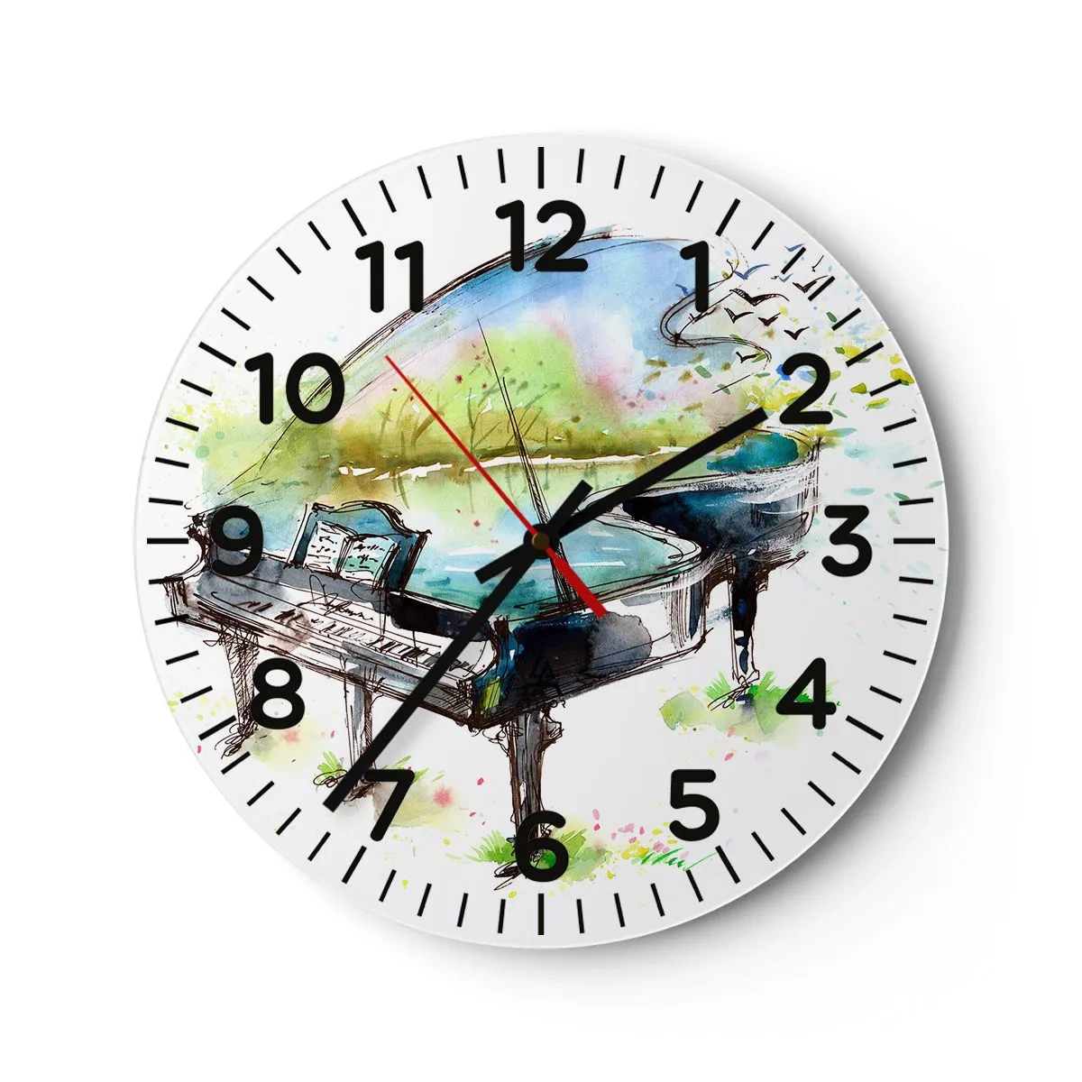 Horloge murale - Pendule murale - Enchanté en musique - 30x30 cm