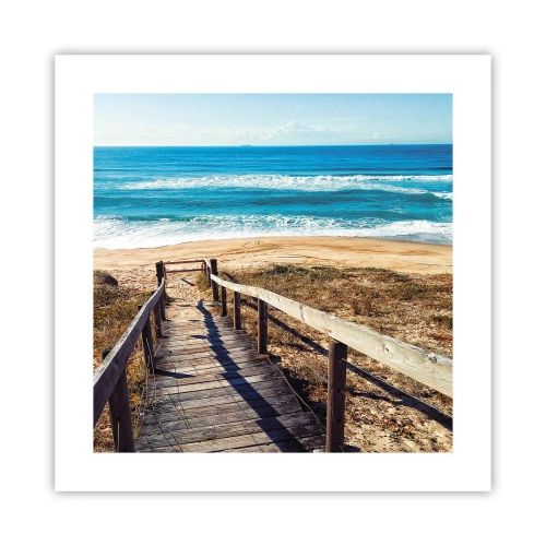 Affiche - Poster - Cours! - 40x40 cm