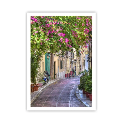 Affiche - Poster - Allée fleurie - 70x100 cm