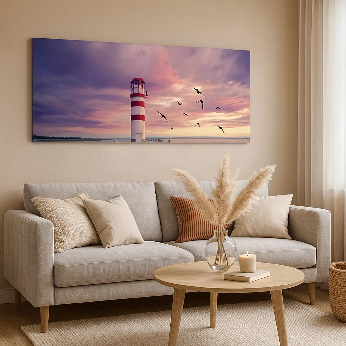 Impression sur toile - Image sur toile - C'est l'heure d'aller au port - 30x30 cm