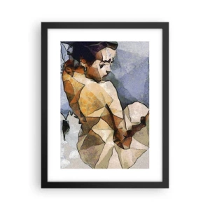 Affiche dans un cadre noir - Poster - Dans l'esprit du cubisme - 30x40 cm