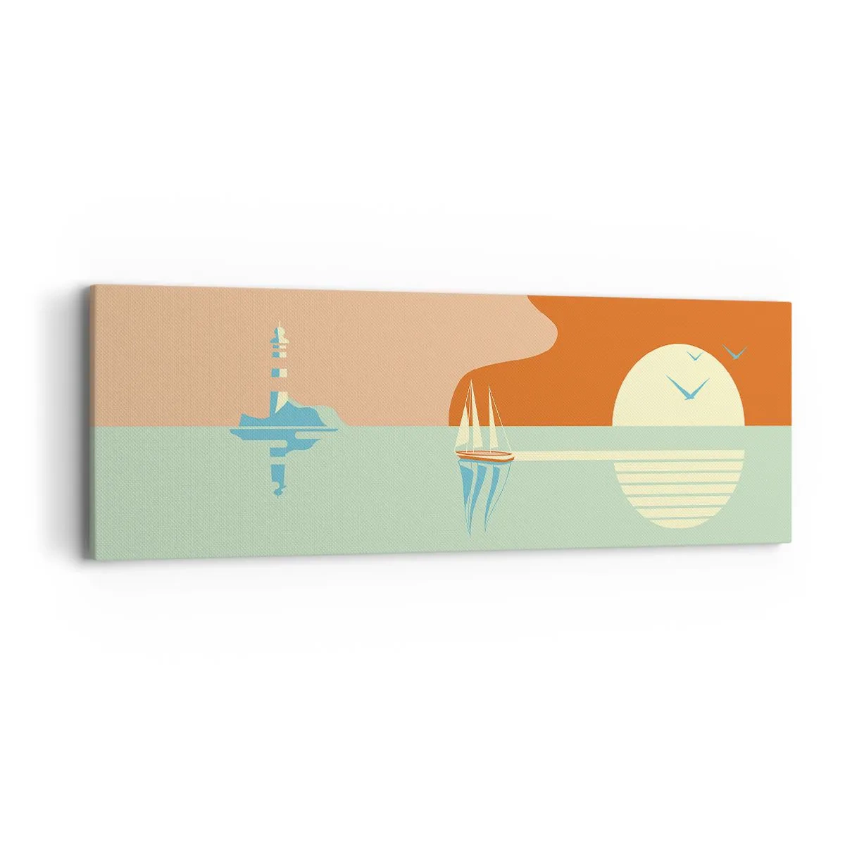 Impression sur toile - Image sur toile - Paysage idéal de la mer - 90x30 cm