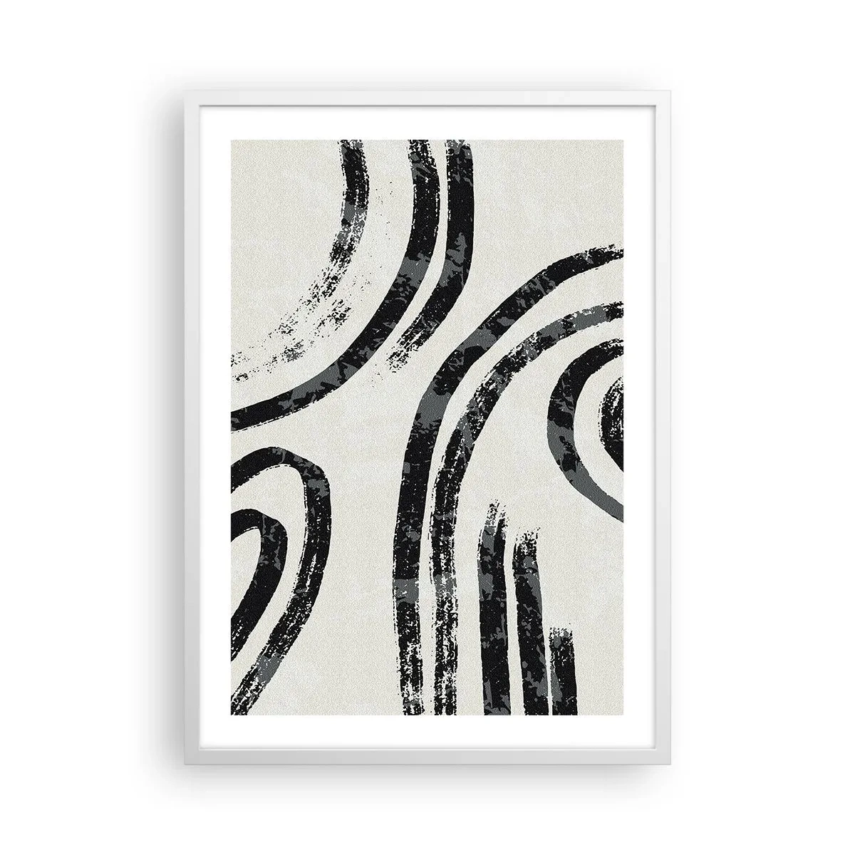 Affiche dans un cadre blanc - Poster - À moitié arrêté - 50x70 cm