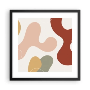 Affiche dans un cadre noir - Poster - Entrelac - 40x40 cm