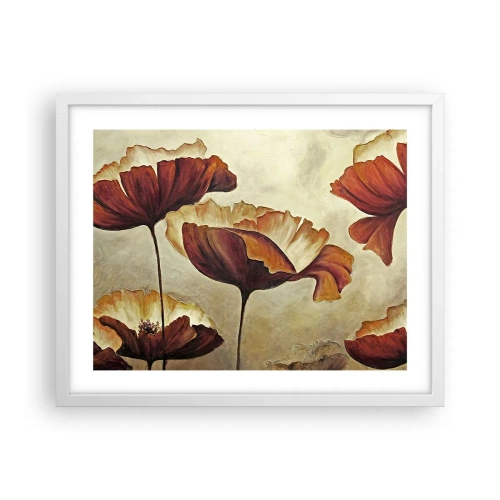 Affiche dans un cadre blanc - Poster - À la lisière des champs - 50x40 cm