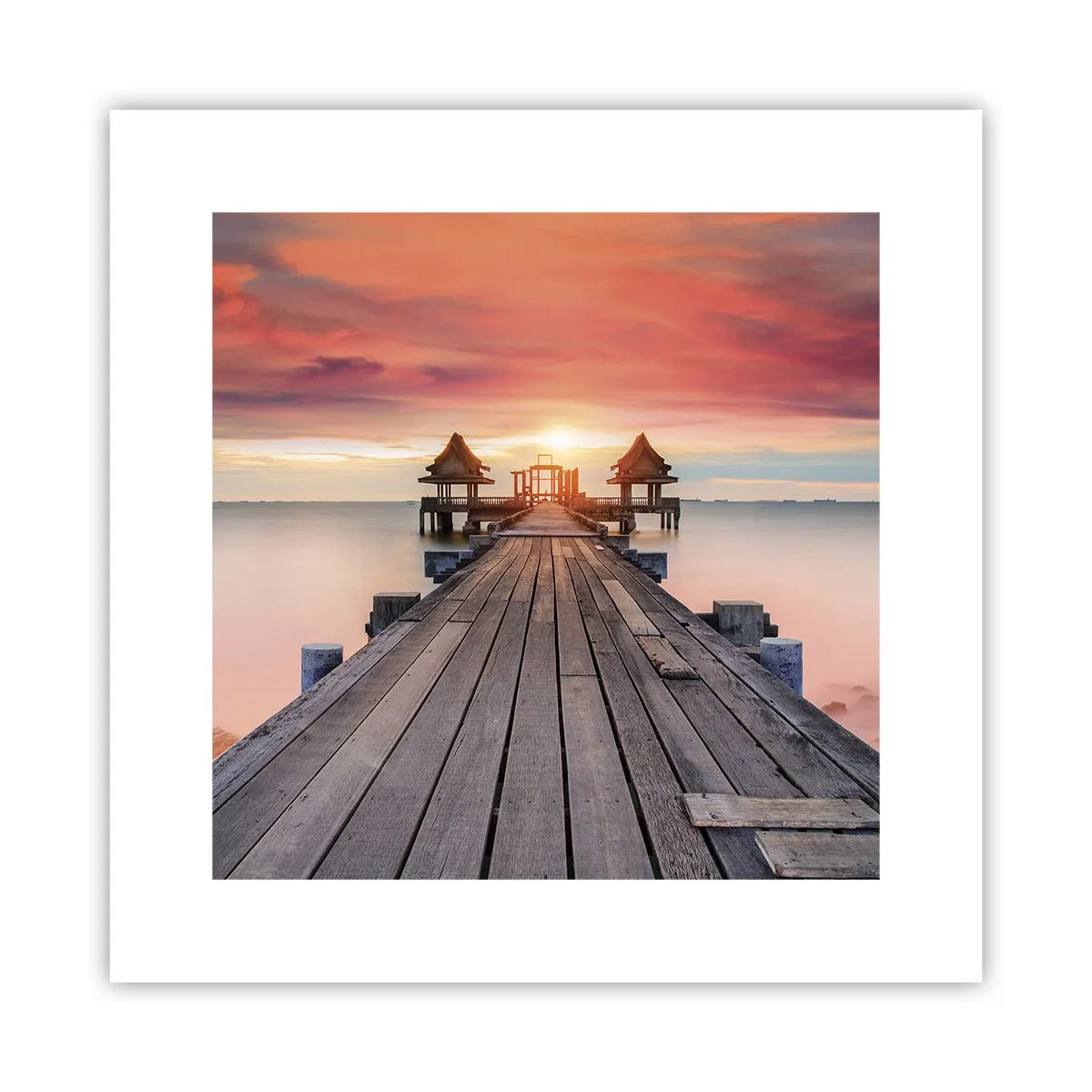 Affiche - Poster - L'Ouest à l'Est - 30x30 cm