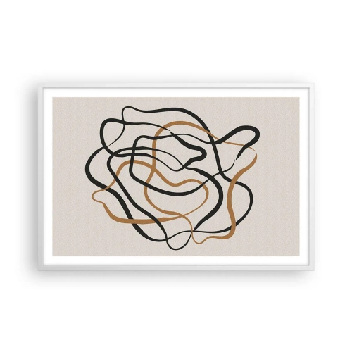 Affiche dans un cadre blanc - Poster - Tout s'est mal déroulé - 91x61 cm