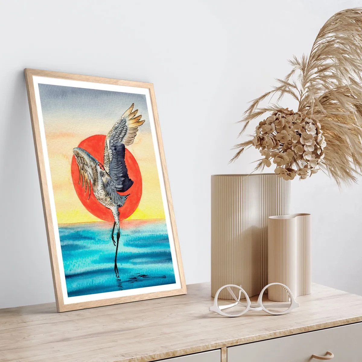 Affiche dans un chêne clair - Poster - Il est temps de rentrer - 50x70 cm