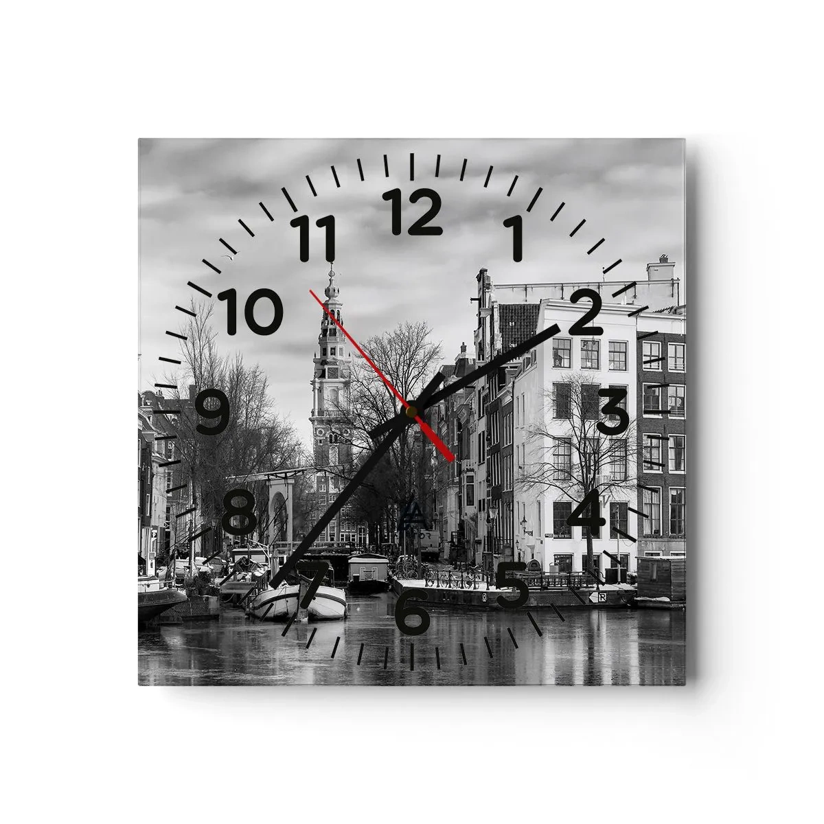 Horloge murale - Pendule murale - Climat d'Amsterdam - 40x40 cm