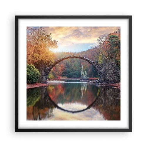 Affiche dans un cadre noir - Poster - De l'autre cote du miroir - 50x50 cm