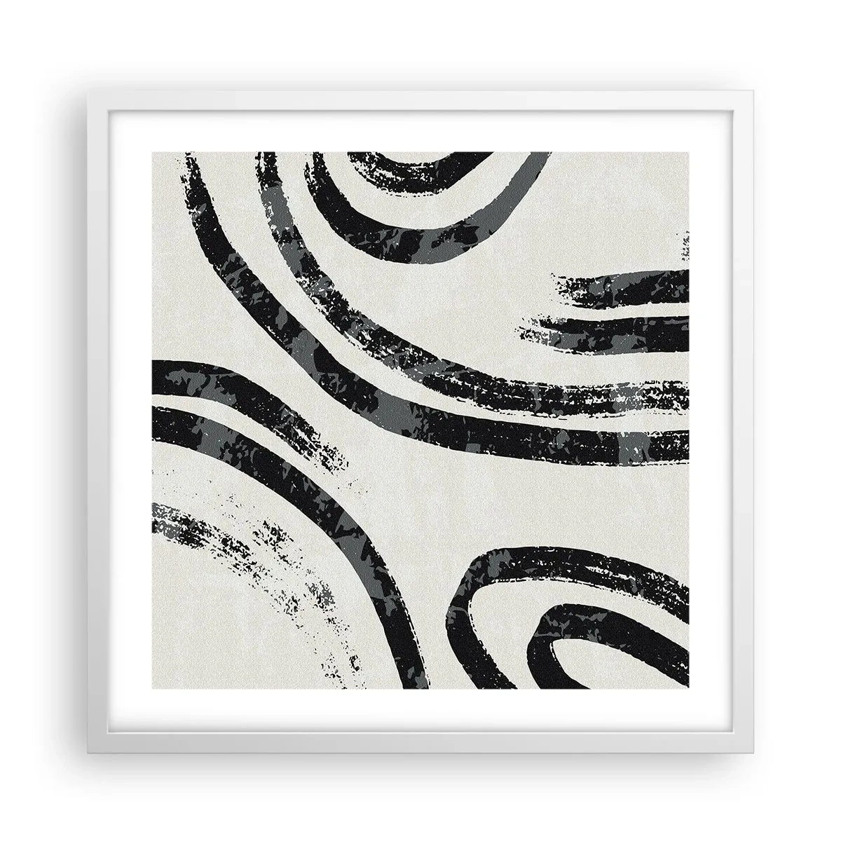 Affiche dans un cadre blanc - Poster - À moitié arrêté - 50x50 cm