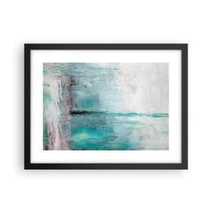 Affiche dans un cadre noir - Poster - Horizontalement en bleu - 40x30 cm