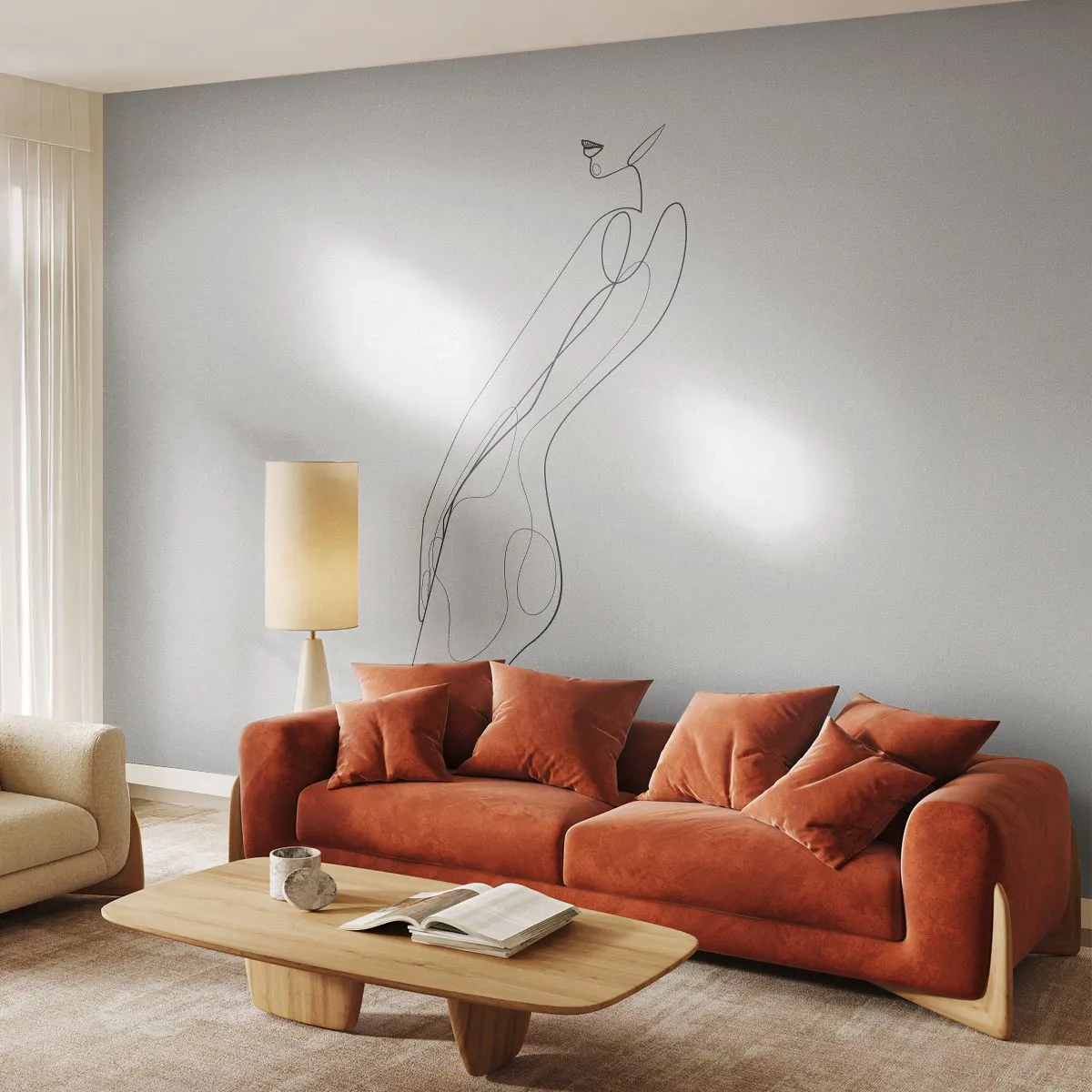 Papier Peint Autocollant Deluxe Sticker - Juste une promesse - Femme, Graphique, Le corps de la femme - 250x175 cm